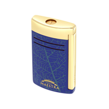 Load image into Gallery viewer, S.T. Dupont Maxijet Partagas Blue/Gold Lighter
