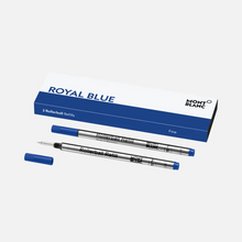 Load image into Gallery viewer, Montblanc 2 Rollerball Refills Fine Royal Blue 128232
