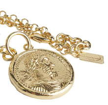 Load image into Gallery viewer, Monnaluna Roman Coin Necklace with Crown Ring
