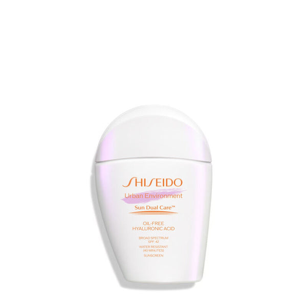 Shiseido Urban Environment Oil-Free Sunscreen SPF 42  Lightweight, daily oil-free sunscreen protects against harmful UV rays, hydrates skin, and doubles as a face primer.